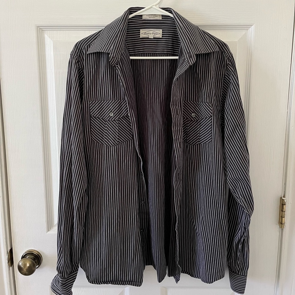 Eighty Eight Black and White Striped Shirt